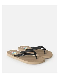 Plážové žabky RIP CURL Icons Of Surf Bloom Open Toe, béžové
