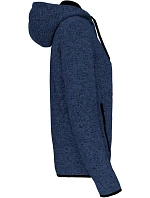 Kariban ProAct PA 366 Dámská pletená fleecová bunda s kapucí 20.P366 light royal blue melange