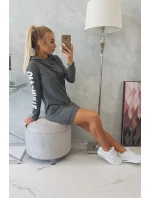 Off White šaty graphite melange Off White šaty graphite melange