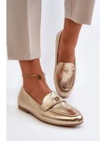 Dámské mokasíny na ploché podrážce zlaté Sylvaine