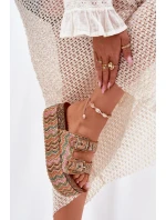 Dámské Sandály Na Masivní Platformě S Pletením A Přezkami Multikolor