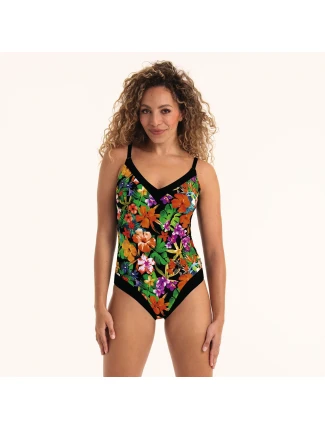 Jednodílné plavky Mabela 7735 černo-žluté - RosaFaia Jednodílné plavky Mabela 7735 černo-žluté - RosaFaia