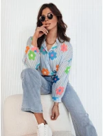 Dámské oversize tričko PLANTINA modré FashionStreet DY0400