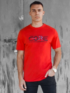 Pánské oranžové tričko s potiskem FashionStreet RX5420