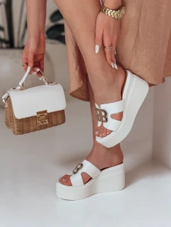 Dámské žabky na platformě PLATSIMA white FashionStreet ZY0758