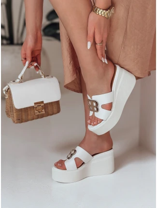 Dámské žabky na platformě PLATSIMA white FashionStreet ZY0758