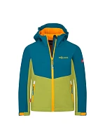 Trollkids Kristiansand Softshellová bunda hruškově zelená/laguna zelená/sluncová Sahara (320-360)