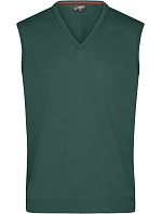 Daiber JN 657 Pánská svetrová vesta s výstřihem do V 02.0657 forest green