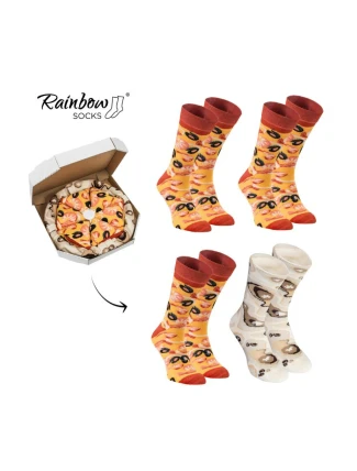 Rainbow Socks Pizza 4 páry mořských plodů
