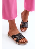 Pohodlné Dámské Žabky S Cyrkoniemi Inblu BV000037 Černé