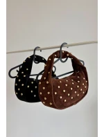 Kabelka Z Přírodního Semiše Se Zdobením Čokoládová Julisse