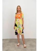 Elegantní dámské šaty 16440 žluté - Vamp Elegantní dámské šaty 16440 žluté - Vamp