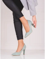 Stylové lodičky dámské šedo-stříbrné na jehlovém podpatku Stylové lodičky dámské šedo-stříbrné na jehlovém podpatku