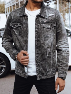 FashionStreet pánská šedá džínová bunda TX4697
