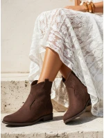 Dámské hnědé ažurové boty FashionStreet ZY1346