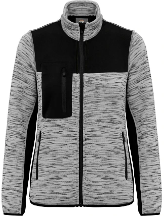 WK WK 9109 Dámská pracovní pletená fleecová bunda 20.9109 light grey melange/black WK WK 9109 Dámská pracovní pletená fleecová bunda 20.9109 light grey melange/black