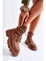 Dámské semišové kozačky zavazované hnědé Vanita Dámské semišové kozačky zavazované hnědé Vanita