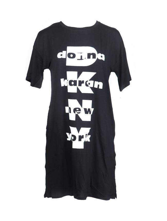 Dámská noční košile YI2322403-001 černobílá - DKNY