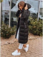 Dámská prošívaná zimní bunda s kapucí MENSI černá FashionStreet TY3093