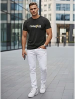 Pánské bavlněné tričko se streetwearovým potiskem černé FashionStreet NX0145R
