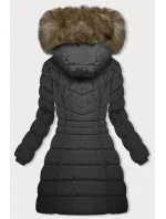 Černá péřová dámská zimní bunda (LHD-23032) Černá péřová dámská zimní bunda (LHD-23032)