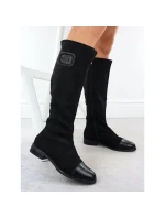 Dámské černé semišové kozačky M.Daszynski MR2251-19