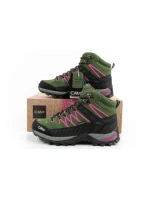 CMP Rigel dámské trekové boty kožené odolné nepromokavé kotníkové boty zelené dámské