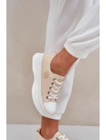 Dámské Tenisky Na Masivní Podešvi Big Star NN274127 Béžové