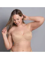 Padded Basic strapless podprsenka s kosticí s výztuží, var. ramínka 5640 desert - RosaFaia