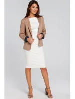 S154 Blejzr s jedním knoflíkem - béžový