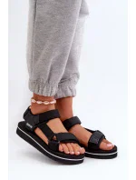 Dámské sandály na platformě Big Star Black Dámské sandály na platformě Big Star Black