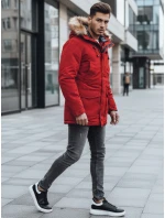 Pánská zimní bunda parka červená FashionStreet TX2995z Pánská zimní bunda parka červená FashionStreet TX2995z