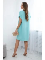 Šaty s kapsami světle mátová