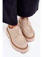 Dámské Mokasíny S Šněrováním Big Star NN274053 Béžové