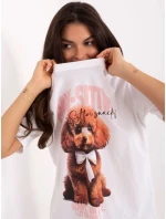 Tričko D12083AI02799A bílé a růžové Tričko D12083AI02799A bílé a růžové