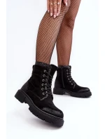 Zdobené dámské pracovní boty se zipem Black Santelia Zdobené dámské pracovní boty se zipem Black Santelia