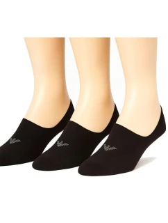 Emporio Armani mikrofleece ponožky Calza bavlna černá 3-Pack