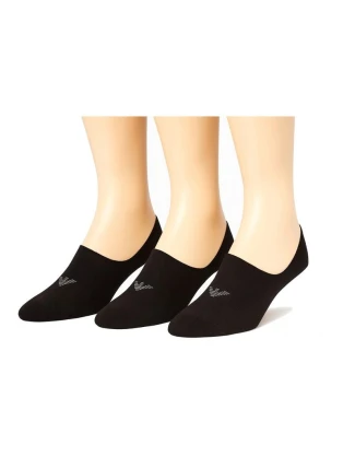 Emporio Armani mikrofleece ponožky Calza bavlna černá 3-Pack