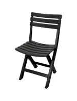 SADA 4 SKLÁDACÍCH PLASTOVÝCH ŽIDLÍ KOMODO V ANTRACITOVÉ BARVĚ