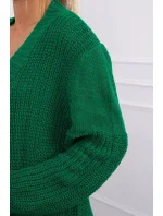 Zelený dlouhý svetr