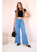 Kalhoty s širokým pasem džínovina Kalhoty s širokým pasem džínovina
