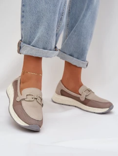 Dámské Kožené Mokasíny D&A TW210 Šedé