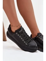 Dámské tenisky z pravé kůže GOE OO2N4004 Černé