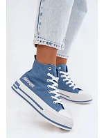 Dámské vysoké tenisky na platformě modré Liline