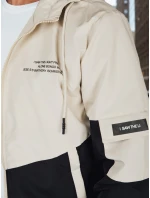 Pánská přechodná bunda s kapucí béžová FashionStreet TX5027