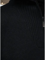 Pánský tmavě modrý zateplený svetr se stojáčkem FashionStreet WX2352