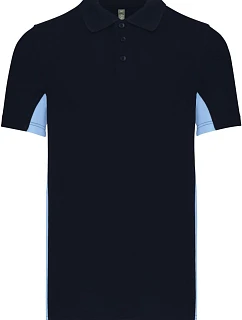 Kariban K 232 2-barevné piqué polo "Flag" 20.K232 navy/sky