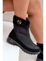 Dámské Módní zateplené sněhule Progress PROGJ-21-13 Černé Dámské Módní zateplené sněhule Progress PROGJ-21-13 Černé