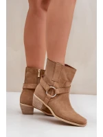 Boty Z Přírodní Semiše Na Podpatku Béžové Zazoo 3444/2 Boty Z Přírodní Semiše Na Podpatku Béžové Zazoo 3444/2