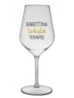 BABIČČINA TEKUTÁ TERAPIE - čirá nerozbitná sklenice na víno 470 ml BABIČČINA TEKUTÁ TERAPIE - čirá nerozbitná sklenice na víno 470 ml